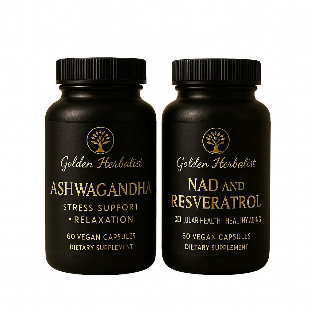 Eleva tu bienestar con el combo NAD + RESVERATROL Y ASHAWANDA