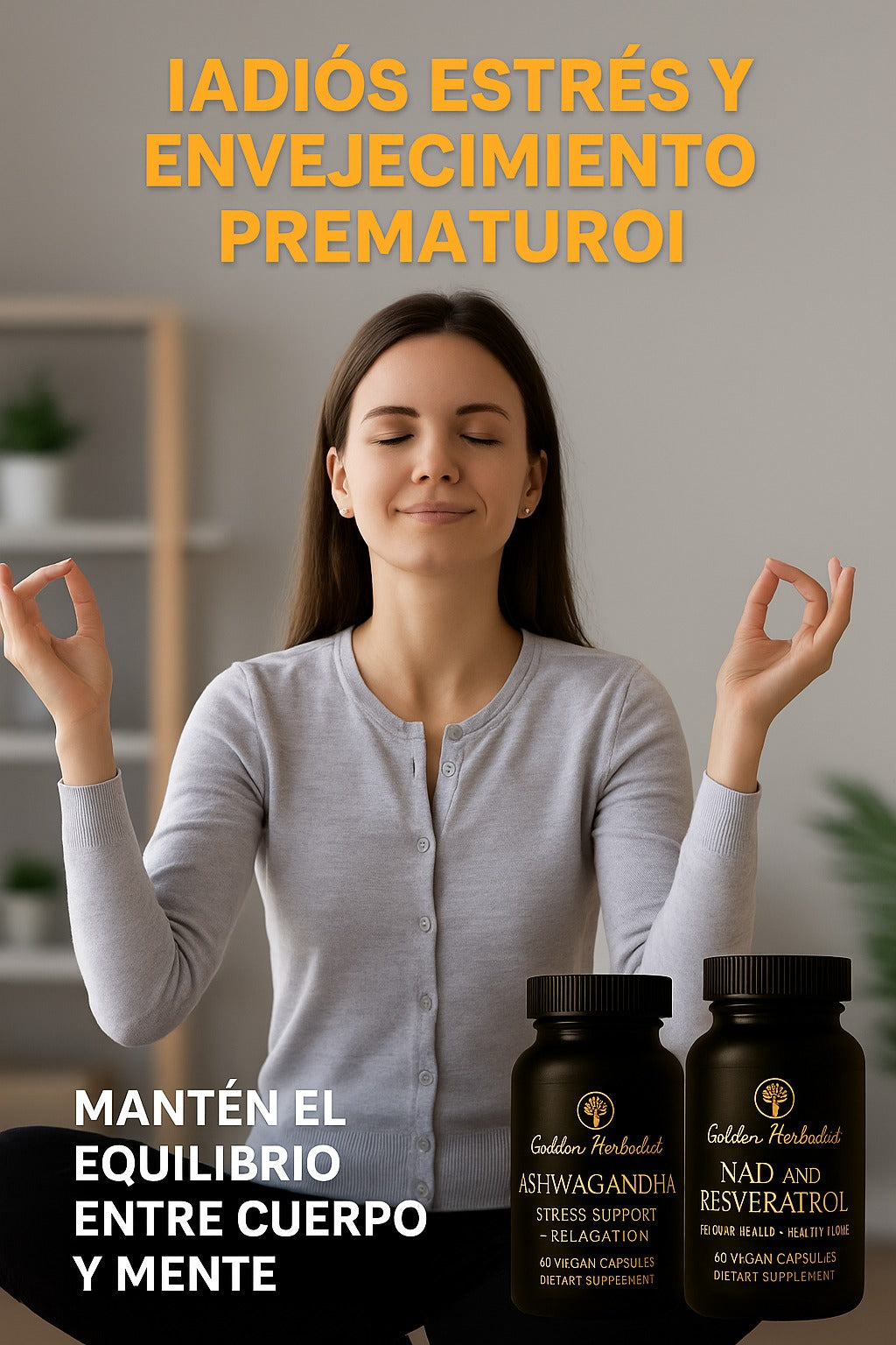 Eleva tu bienestar con el combo NAD + RESVERATROL Y ASHAWANDA
