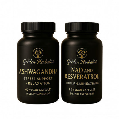 Eleva tu bienestar con el combo NAD + RESVERATROL Y ASHAWANDA